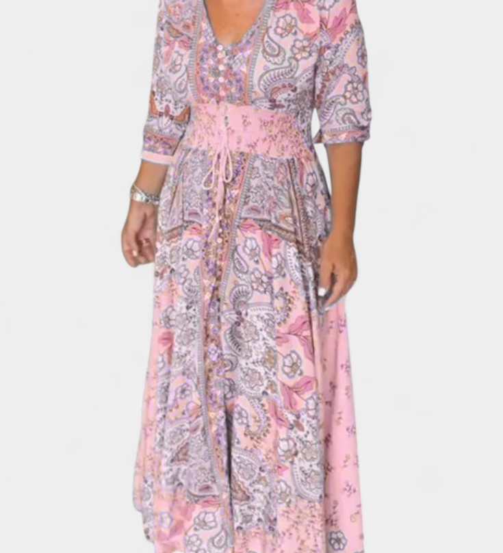 Robe d'été décontractée Dunya avec décolleté en V