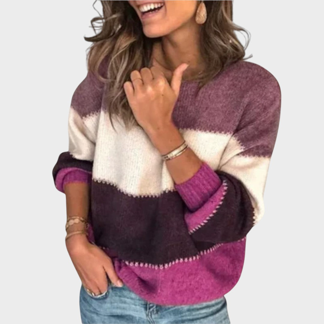 Marília™ | Pull en Tricot Rayé