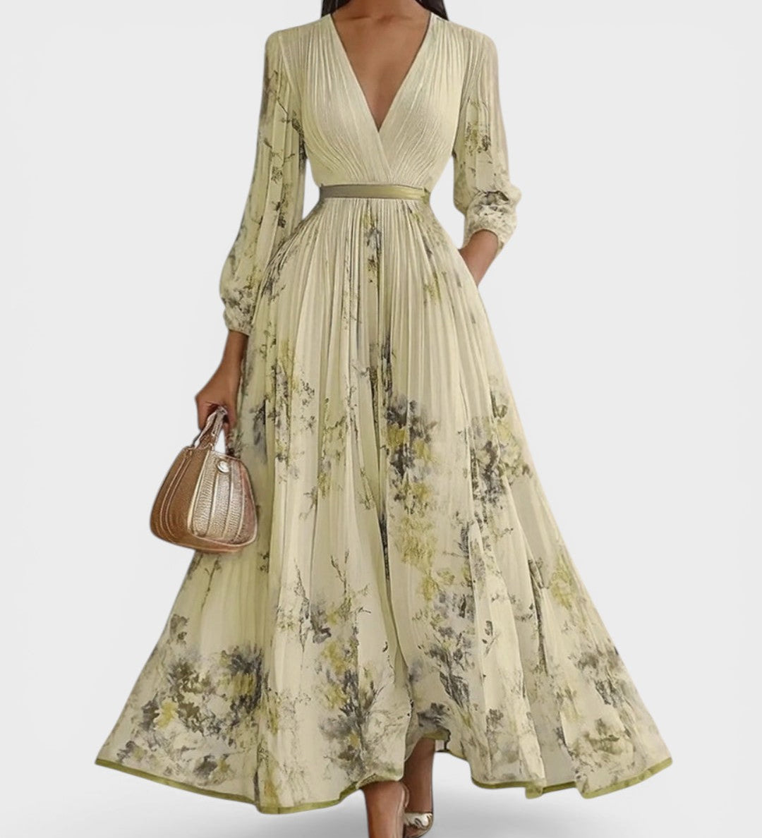 Ariadna™ | Robe Plissée Florale Élégante