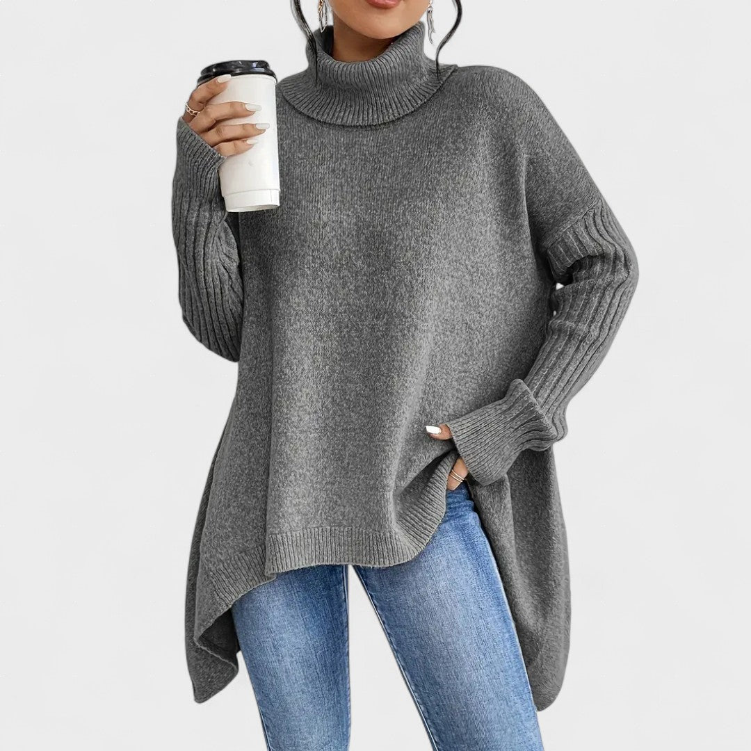 Adela™ | Pull Long Col Montant