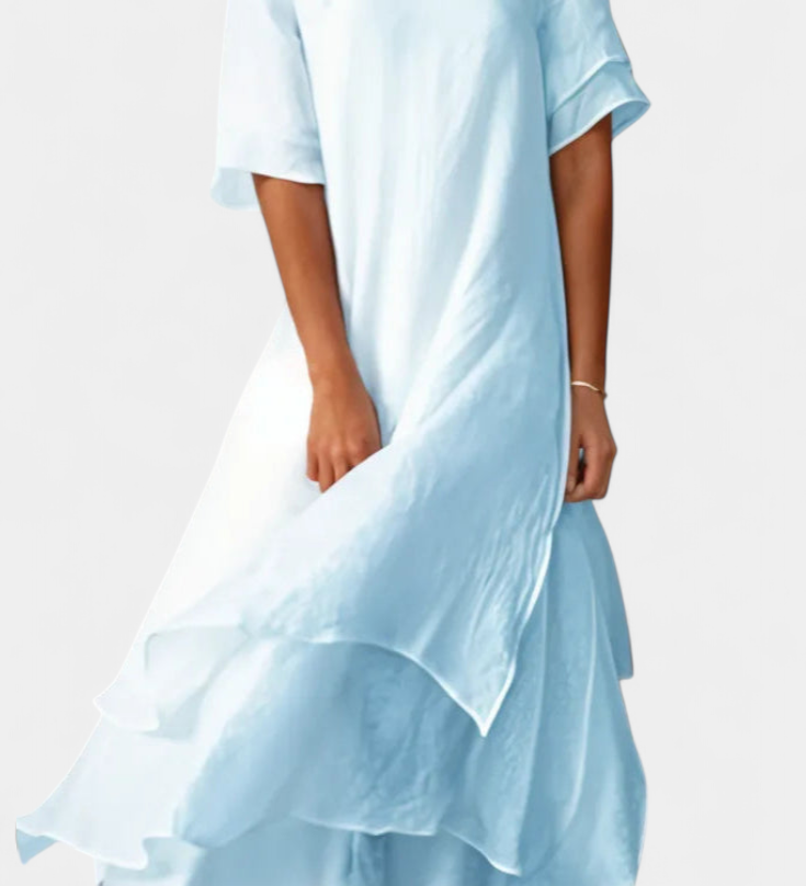 Robe en Coton Élégante et Cape Eloise