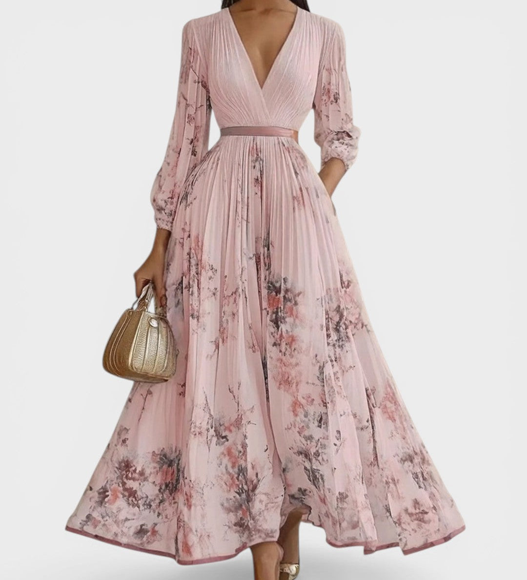 Ariadna™ | Robe Plissée Florale Élégante