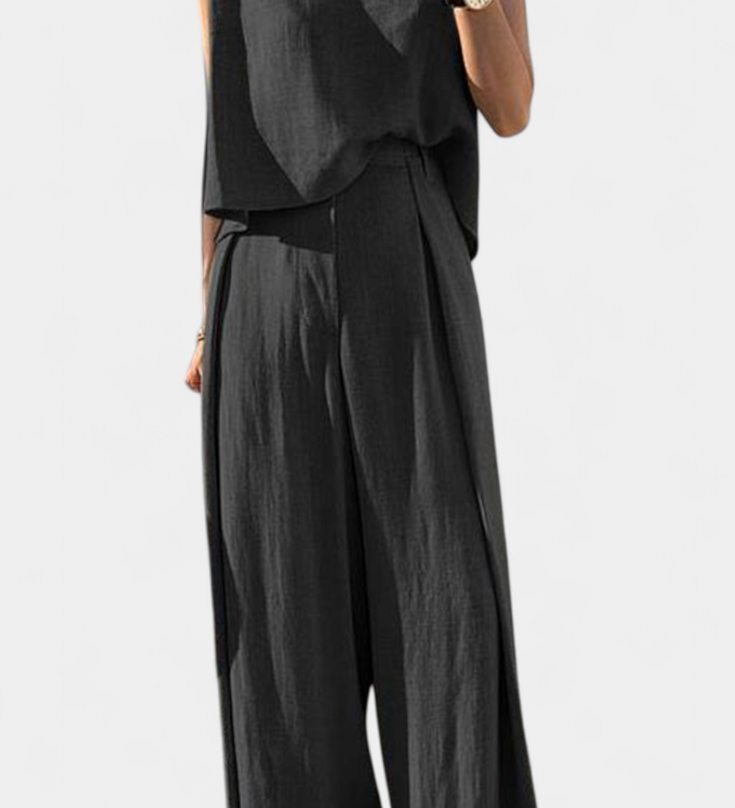 Ensemble Deux Pièces Pantalon Large Lauren