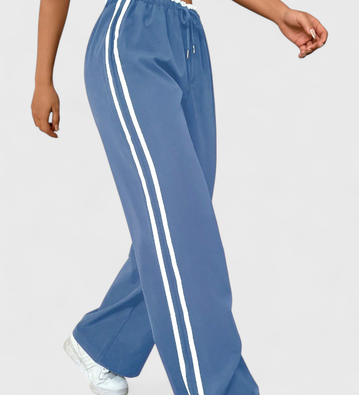 Pantalons de sport Alanys à jambes larges avec détails sur les côtés