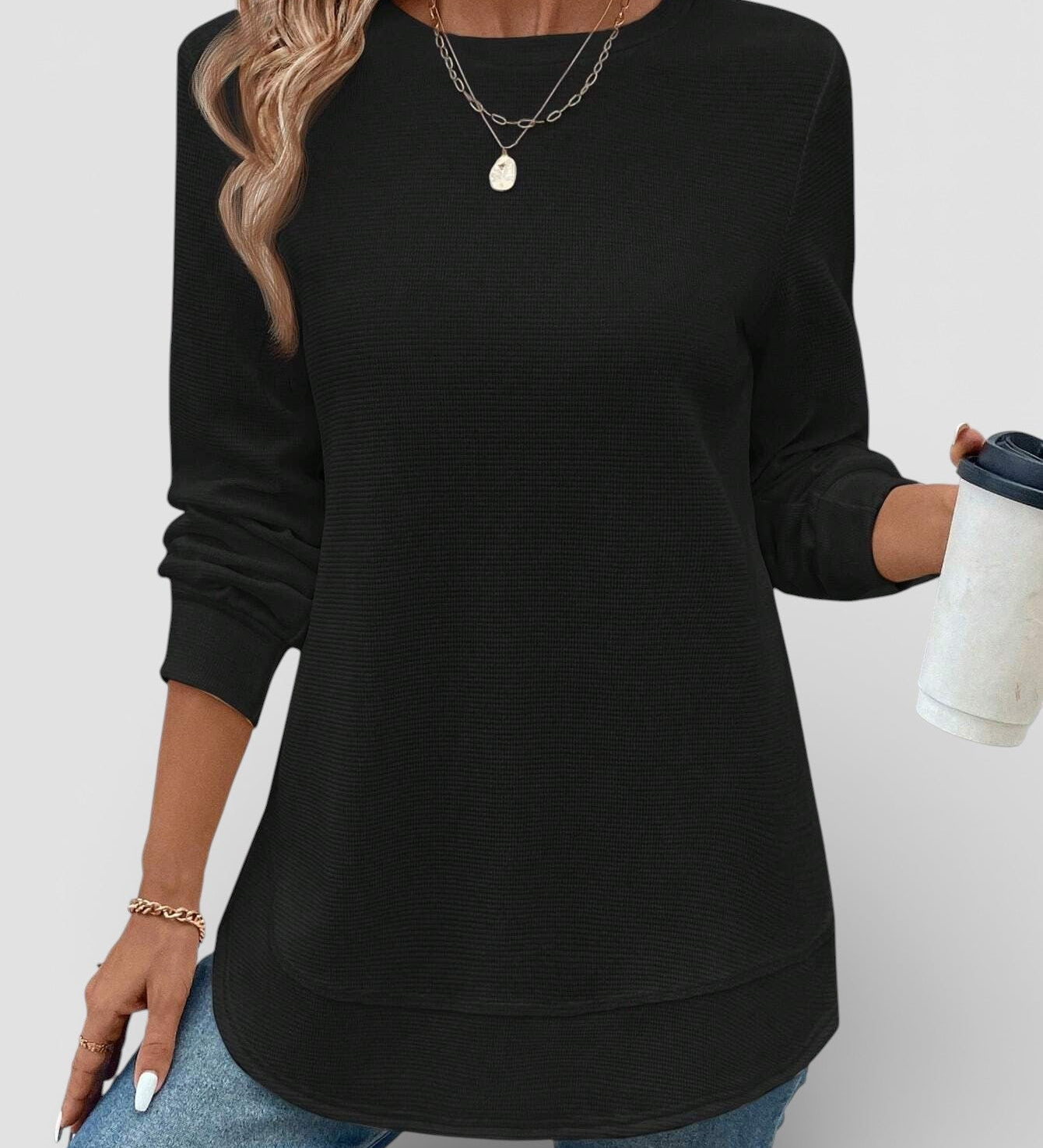 Ana™ | T-Shirt Basique à Manches Longues Essentiel
