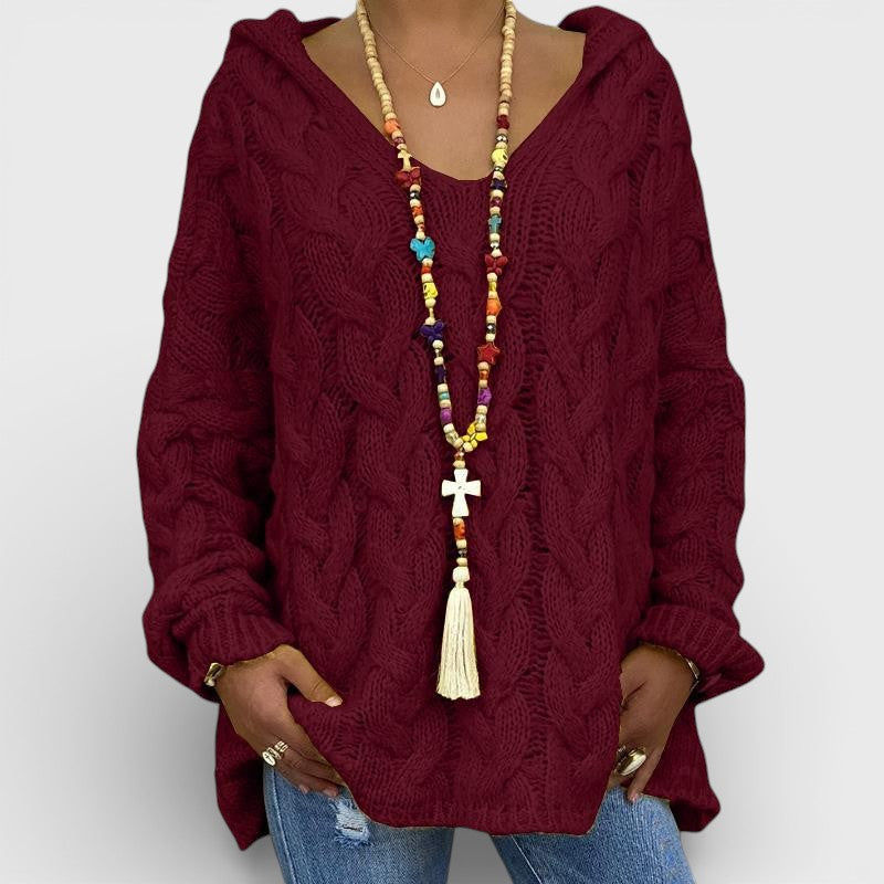 Pilar™ | Pull à capuche en tricot épais