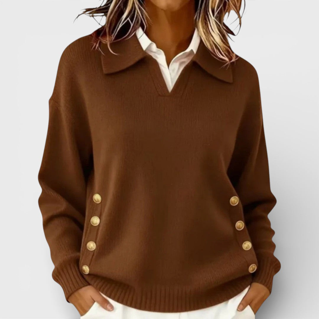 Cayetana™ | Pull avec Détails de Bouton