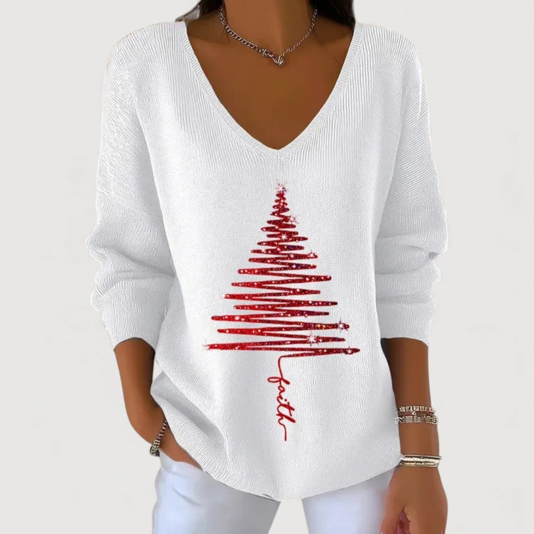 Marta™ | Haut de Noël avec Détails Festifs