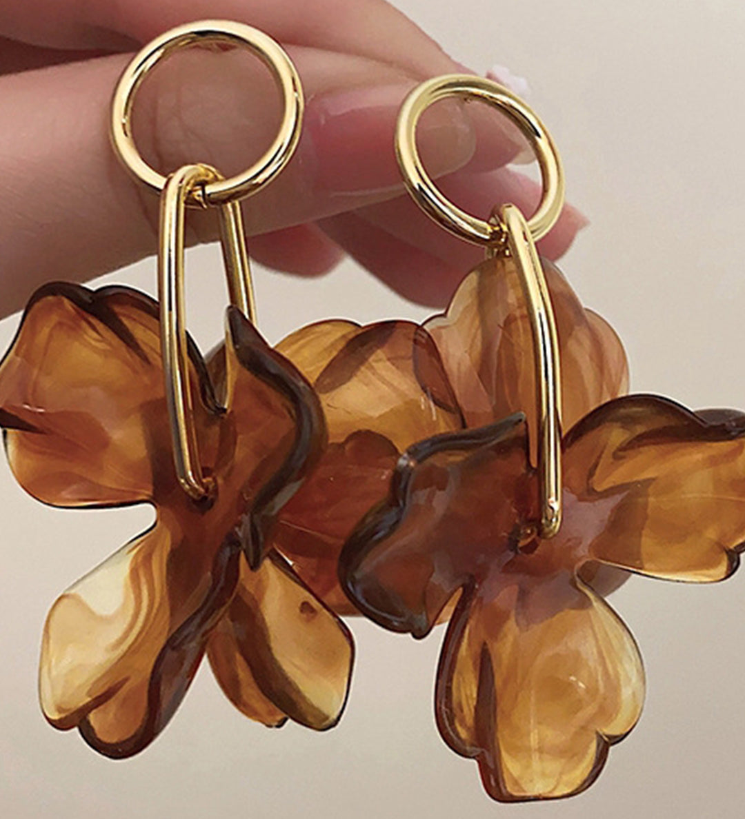 Boucles d'oreilles en forme de fleur