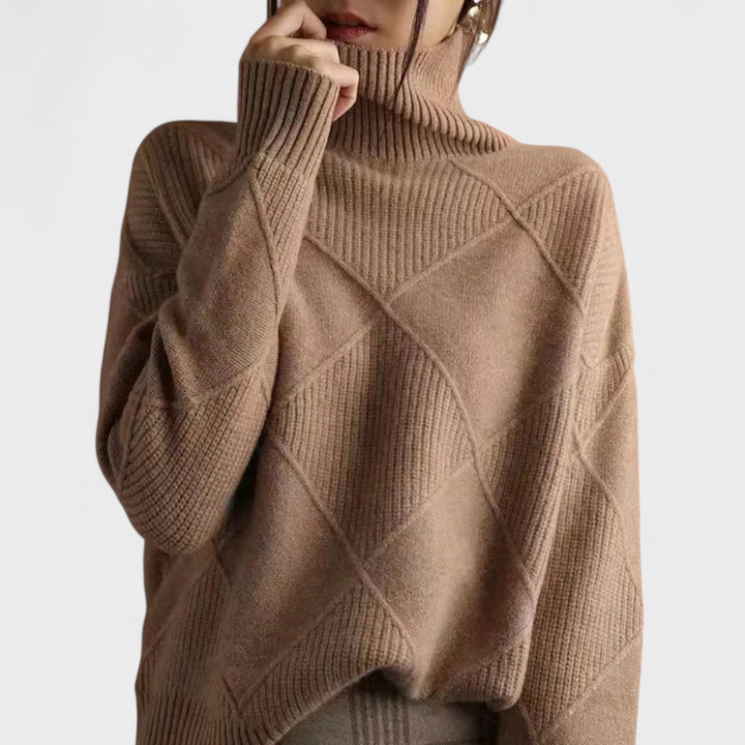 Elena™ | Pull Tricot Col Montant