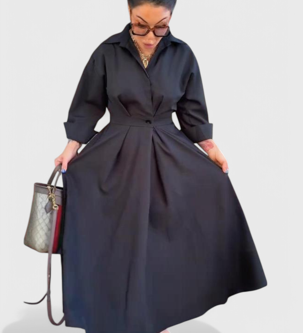 Robe Maxi Longue Celina avec Revers