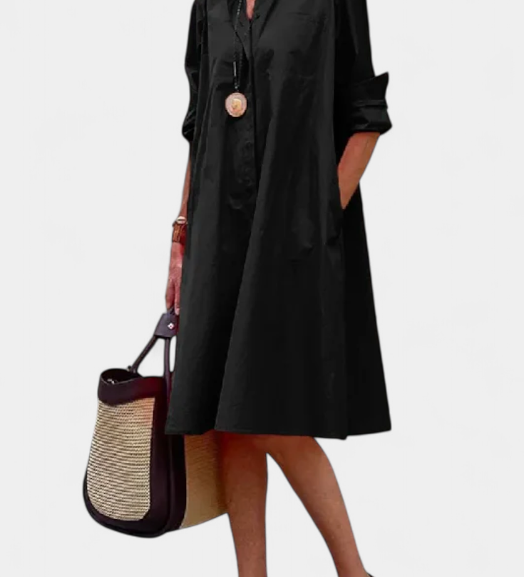 Robe en coton Larissa avec col à revers