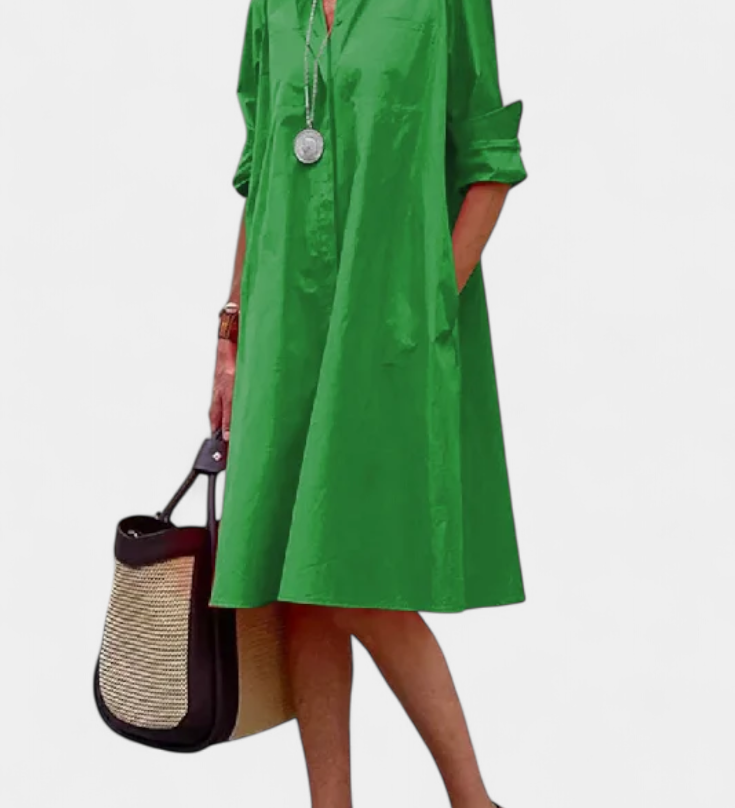 Robe en coton Larissa avec col à revers