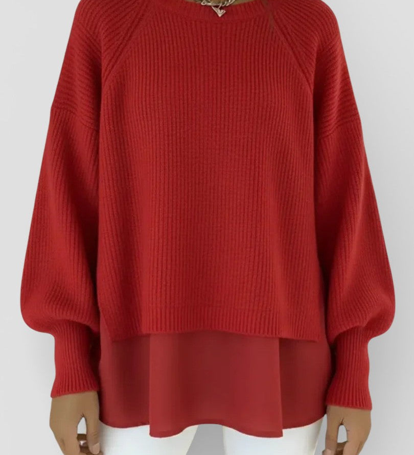 Adela™ | Pull en Tricot à Effet Superposé