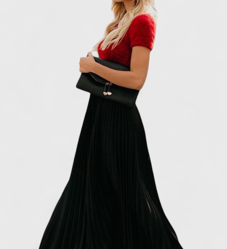 Jupe plissée Mila taille haute