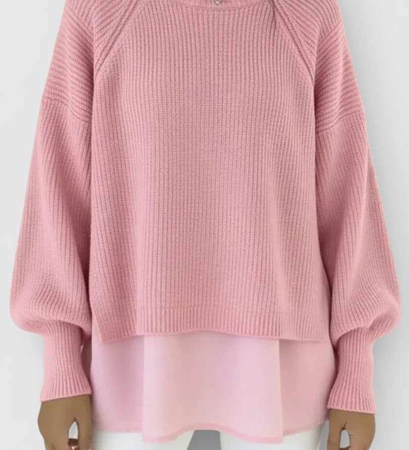 Adela™ | Pull en Tricot à Effet Superposé