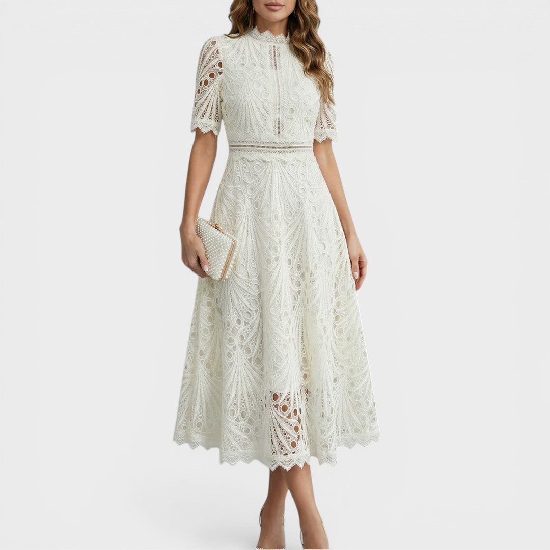 Camila™ | Robe Midi en Dentelle Élégante