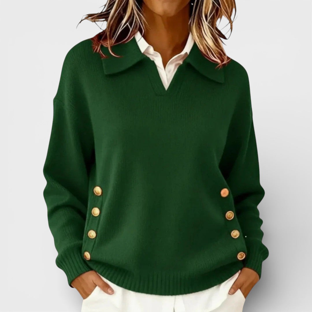 Cayetana™ | Pull avec Détails de Bouton