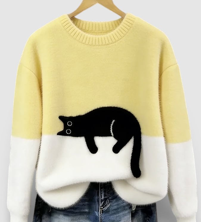 Luna™ | Sweat à capuche avec motif de chat