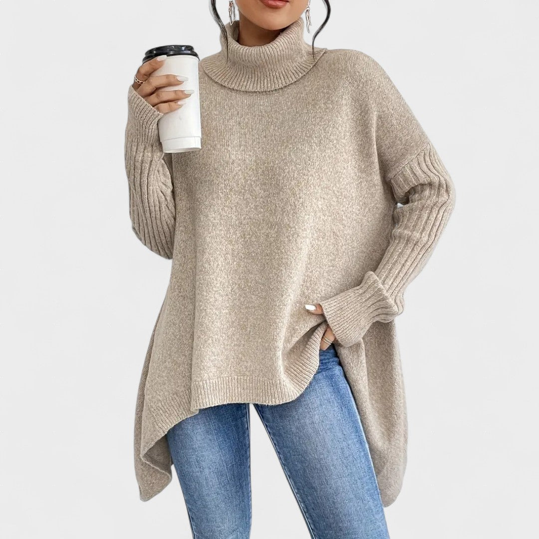 Adela™ | Pull Long Col Montant