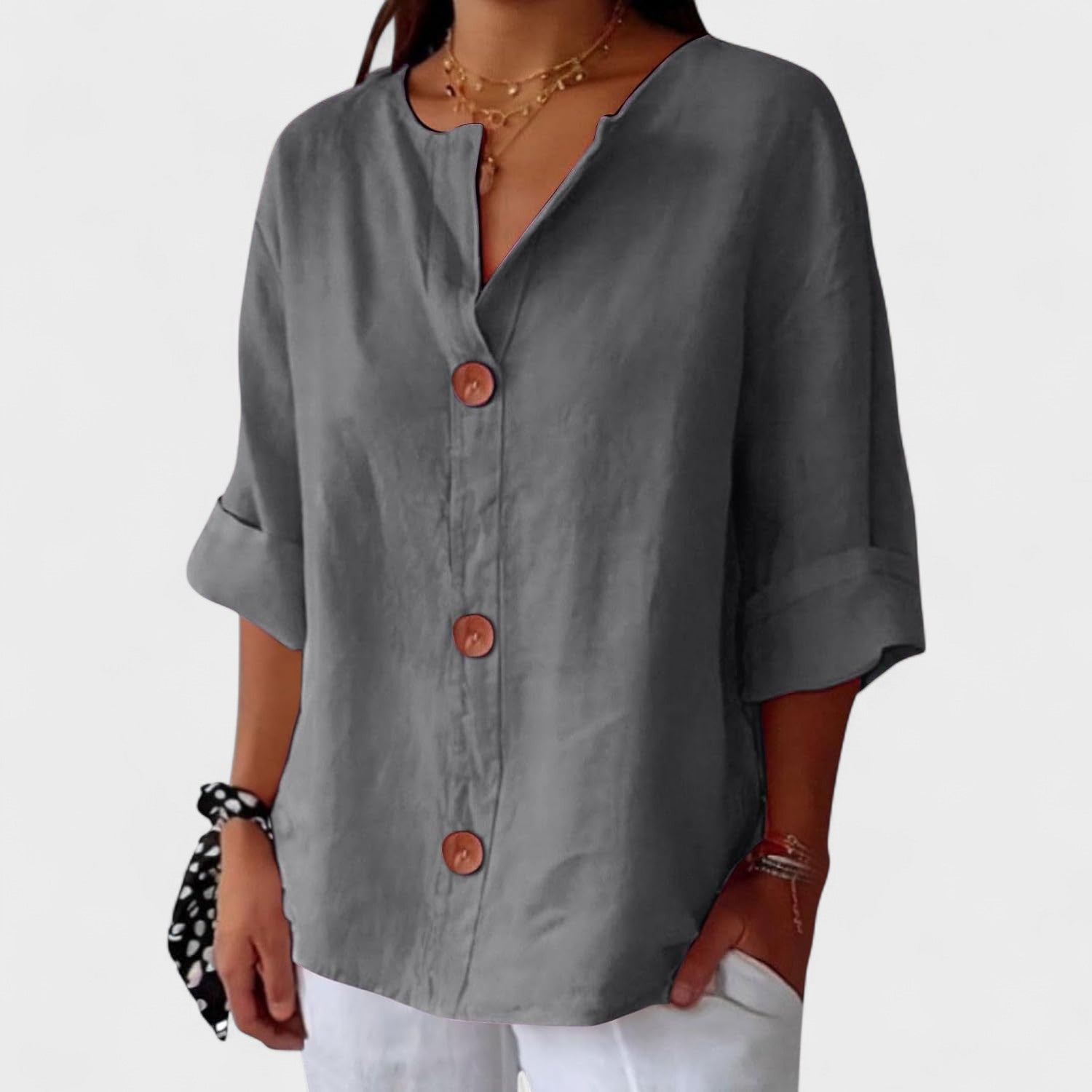 Alejandra™ | Blouse en Lin Décontractée