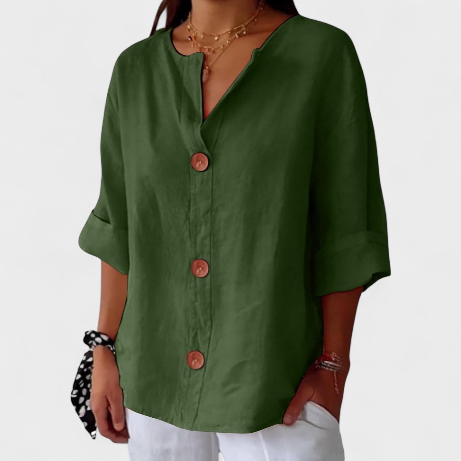 Alejandra™ | Blouse en Lin Décontractée