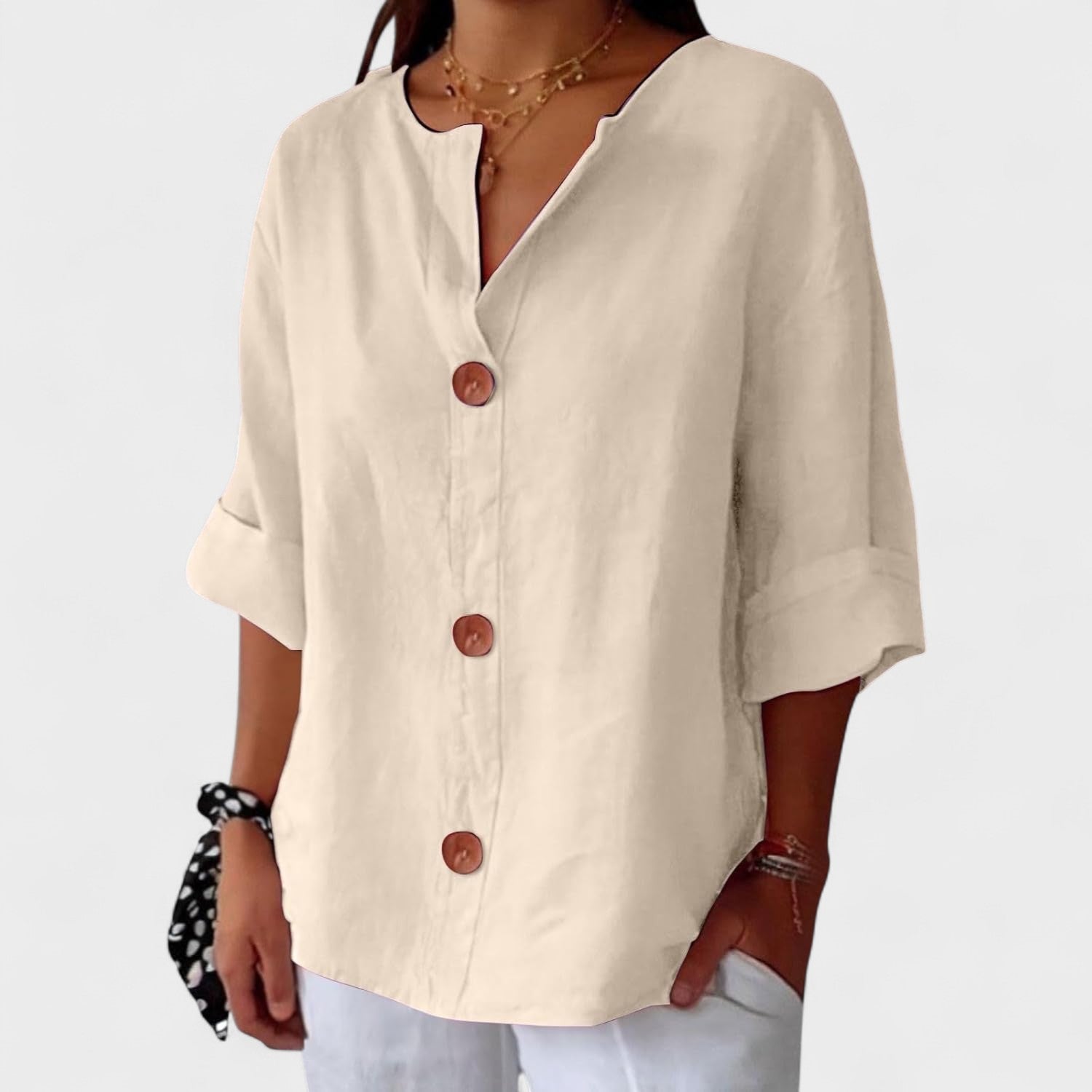 Alejandra™ | Blouse en Lin Décontractée