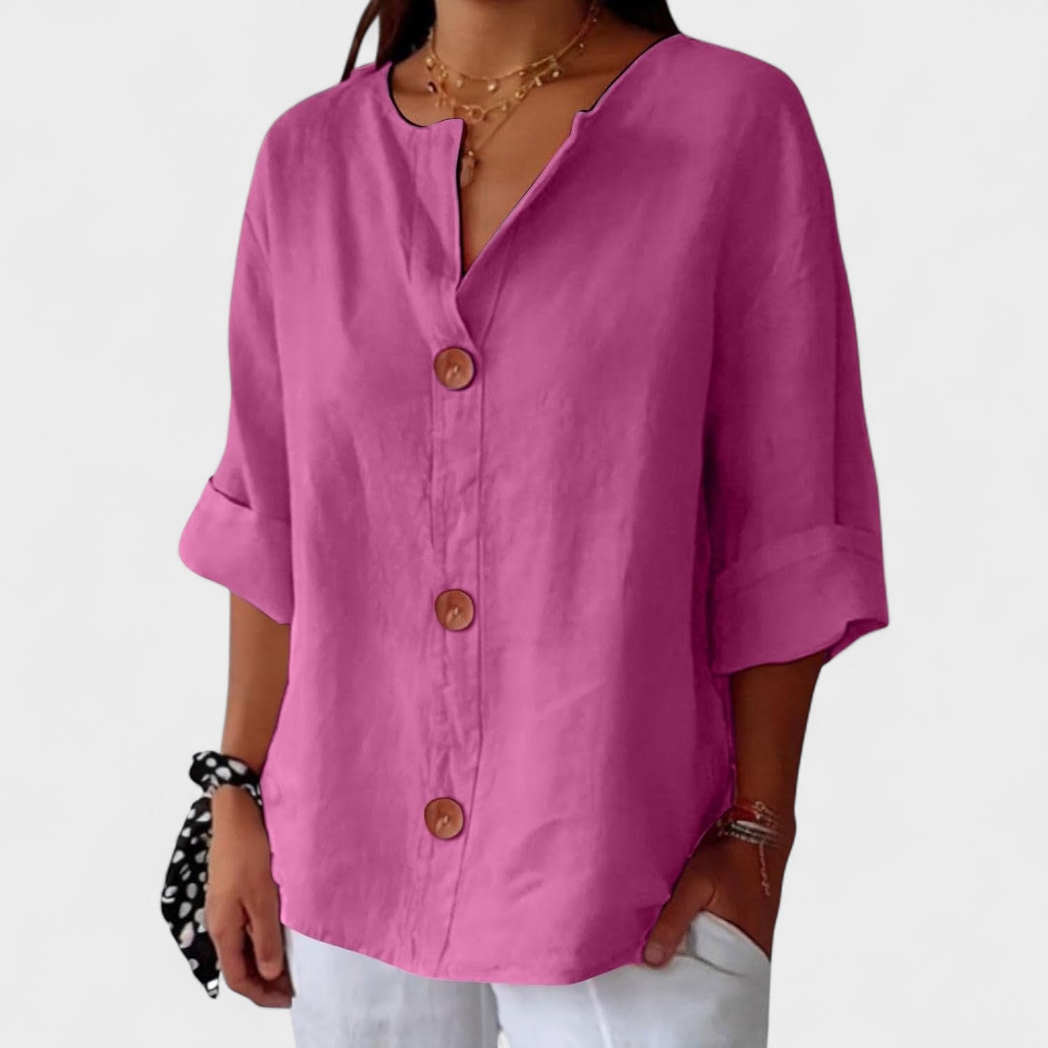 Alejandra™ | Blouse en Lin Décontractée