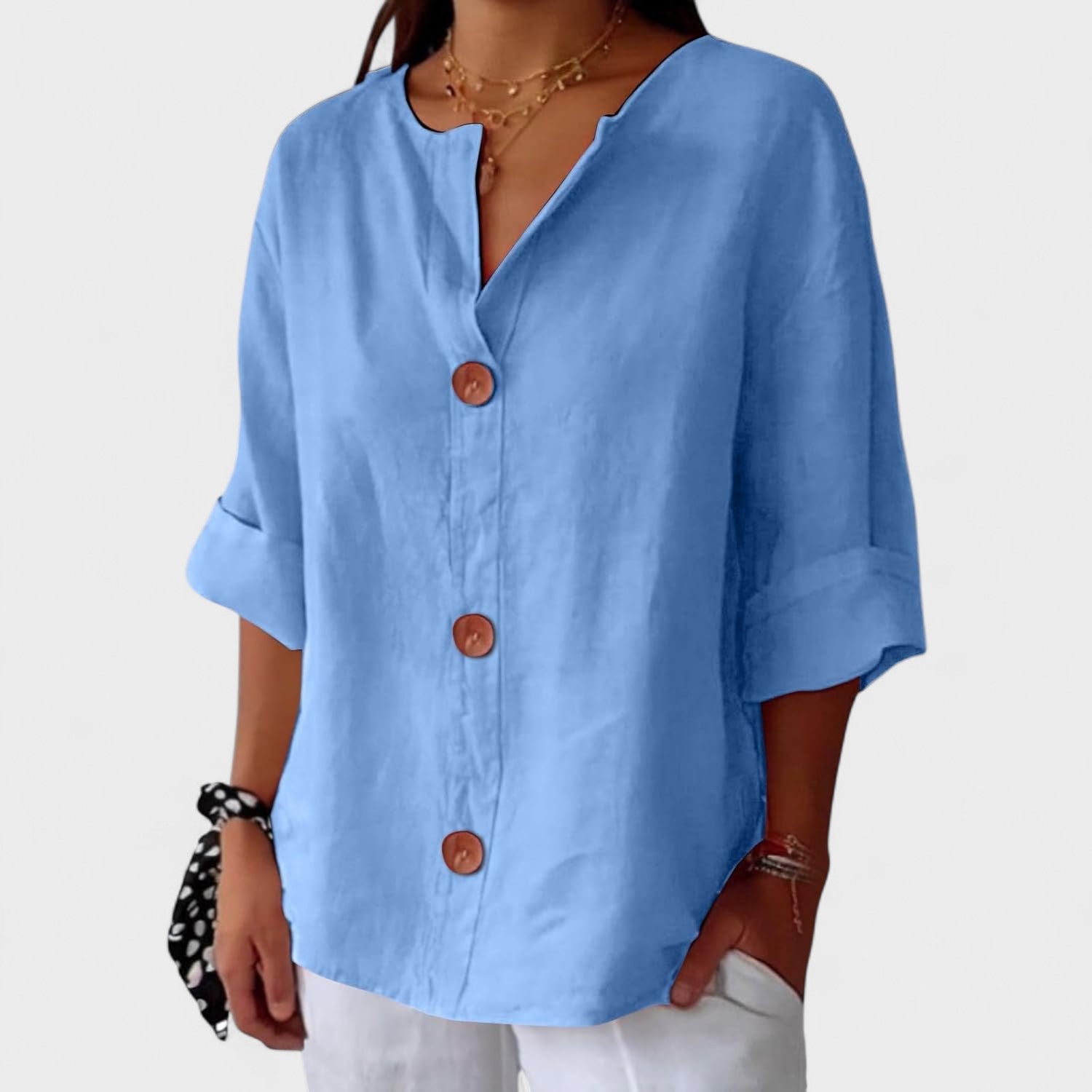 Alejandra™ | Blouse en Lin Décontractée