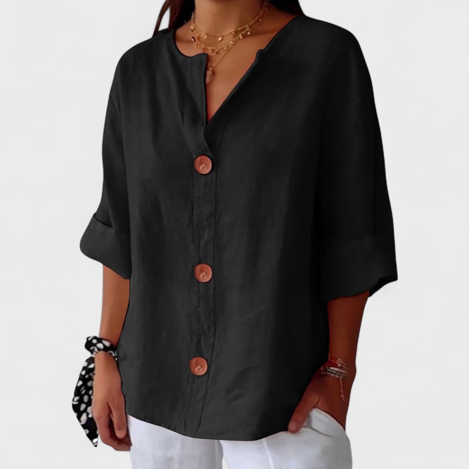 Alejandra™ | Blouse en Lin Décontractée