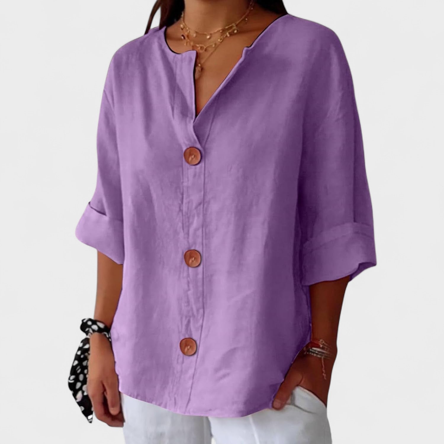 Alejandra™ | Blouse en Lin Décontractée