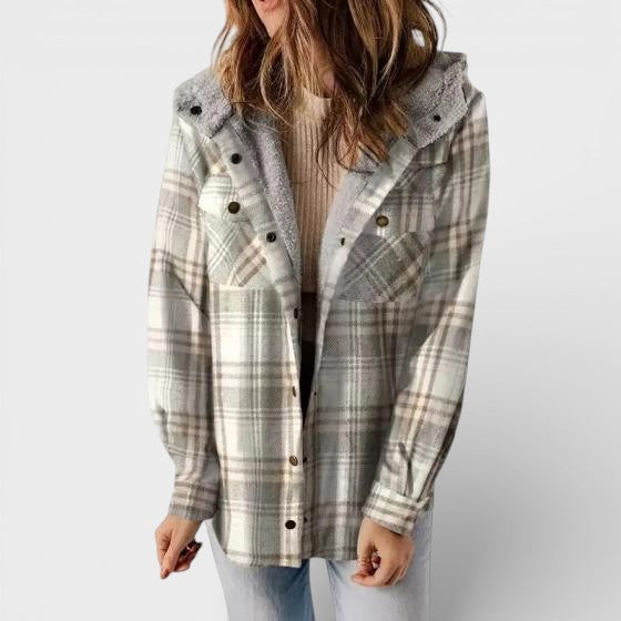Claudia™ | Veste à Capuche à Carreaux