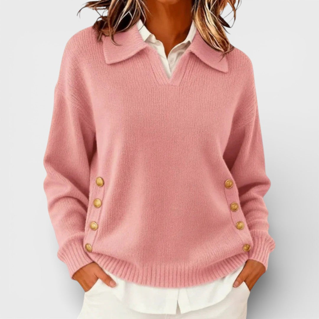Cayetana™ | Pull avec Détails de Bouton