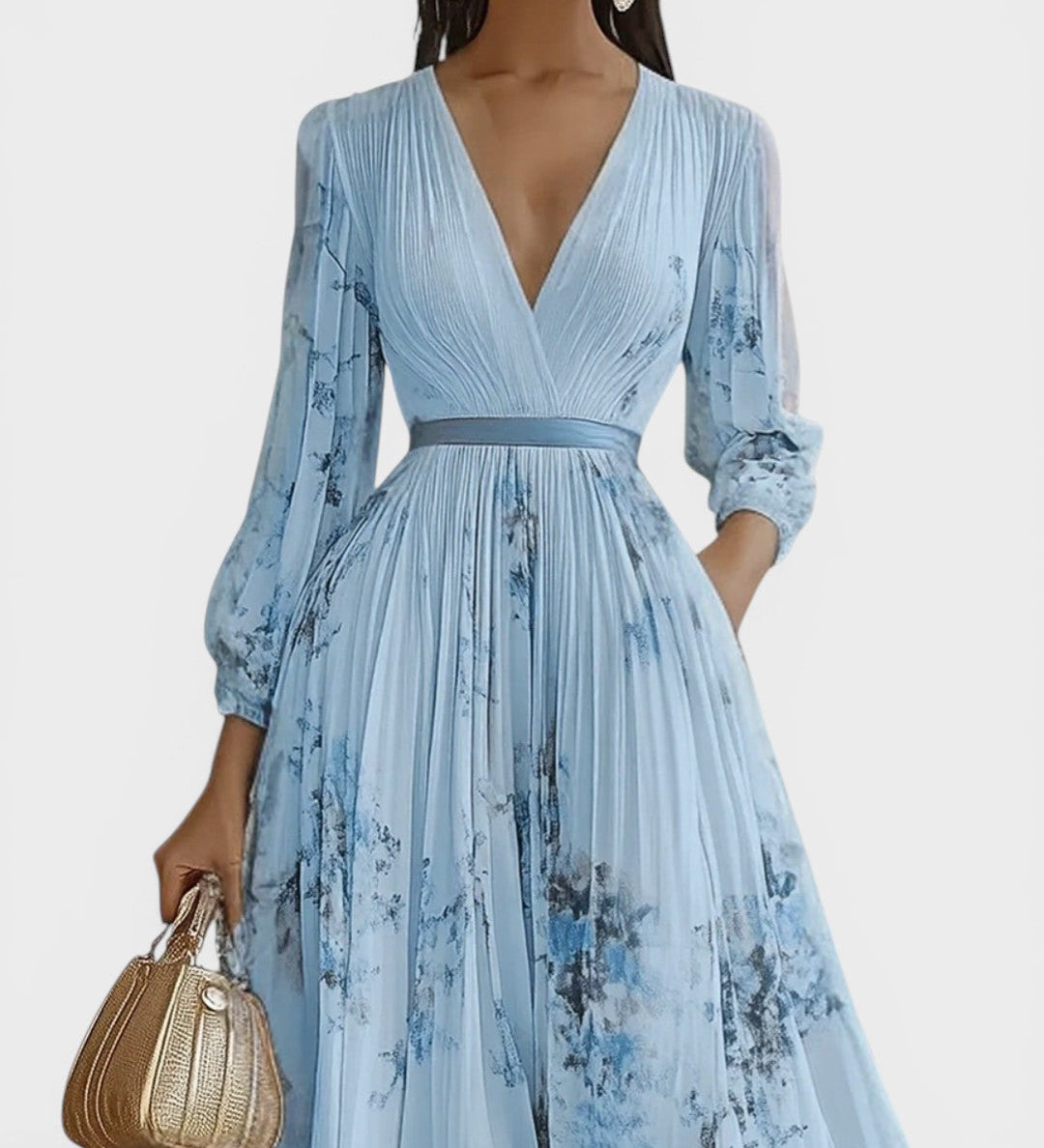 Ariadna™ | Robe Plissée Florale Élégante