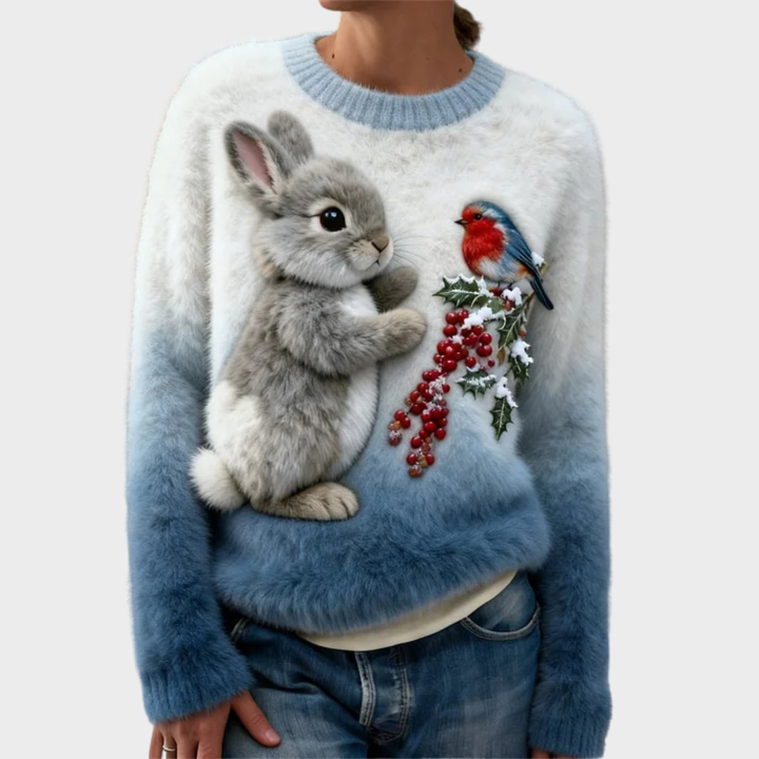 Teresa™ | Pull de Noël Doux avec Lapin