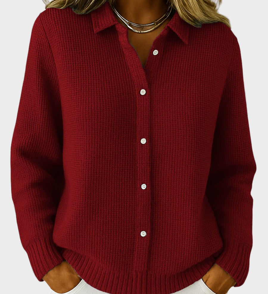 Lucía™ | Cardigan en Tricot à Boutons Classique