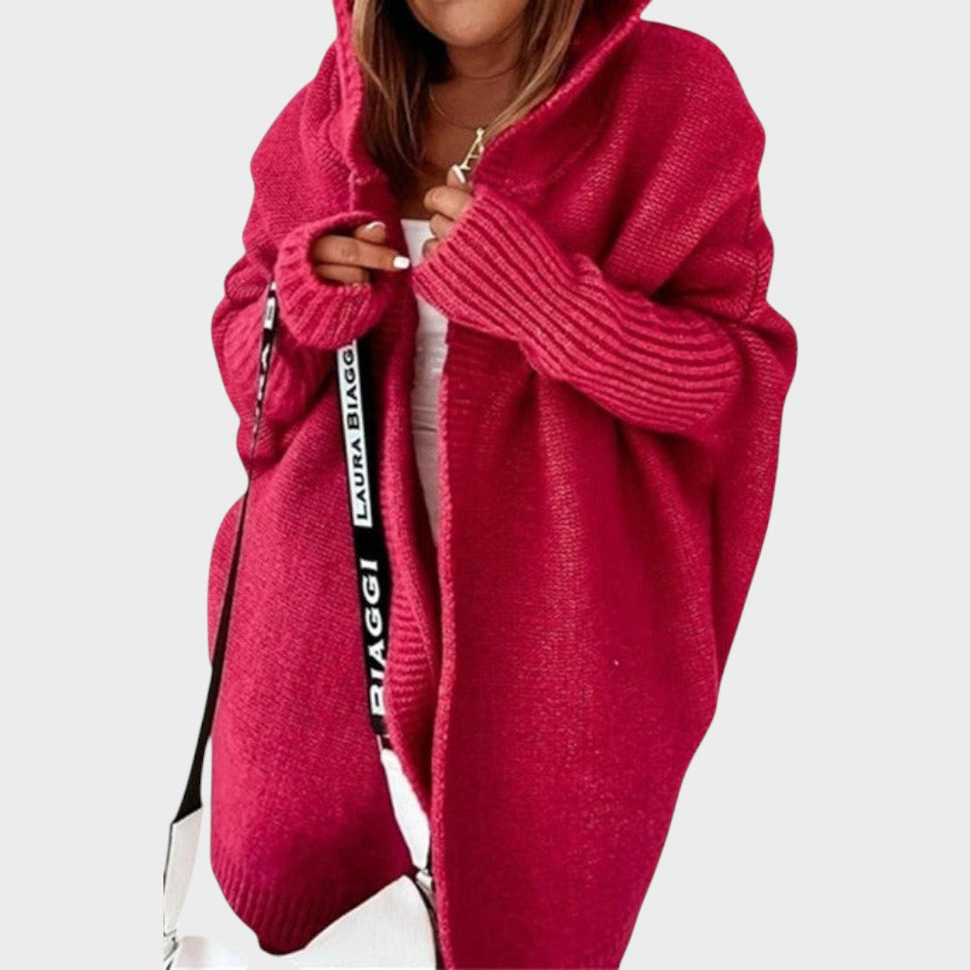 Marcela™ | Cardigan Tricoté à Capuche Oversize