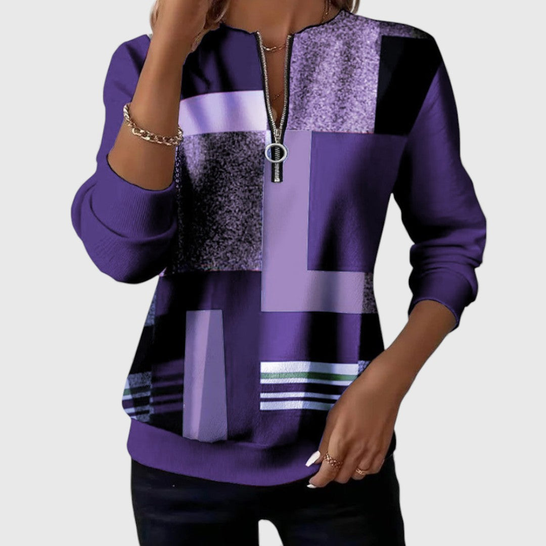 Lidia™ | Jersey Confortable avec Zip Demi