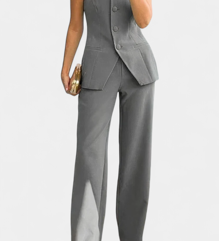 Ensemble Haut Tube Minimaliste Ekaterina et Pantalon Large