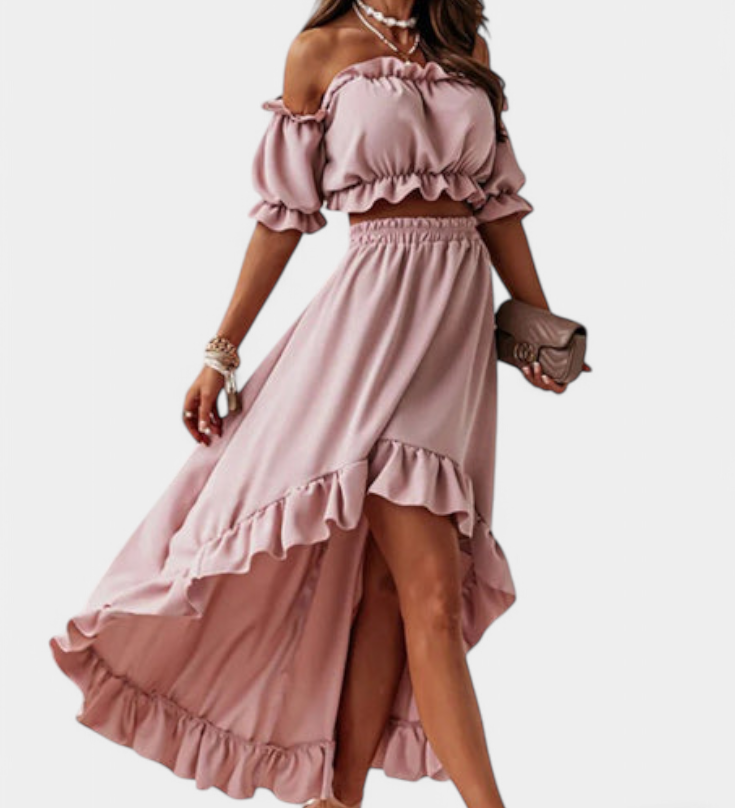 Katja | Ensemble 2 Pièces Off-Shoulder
