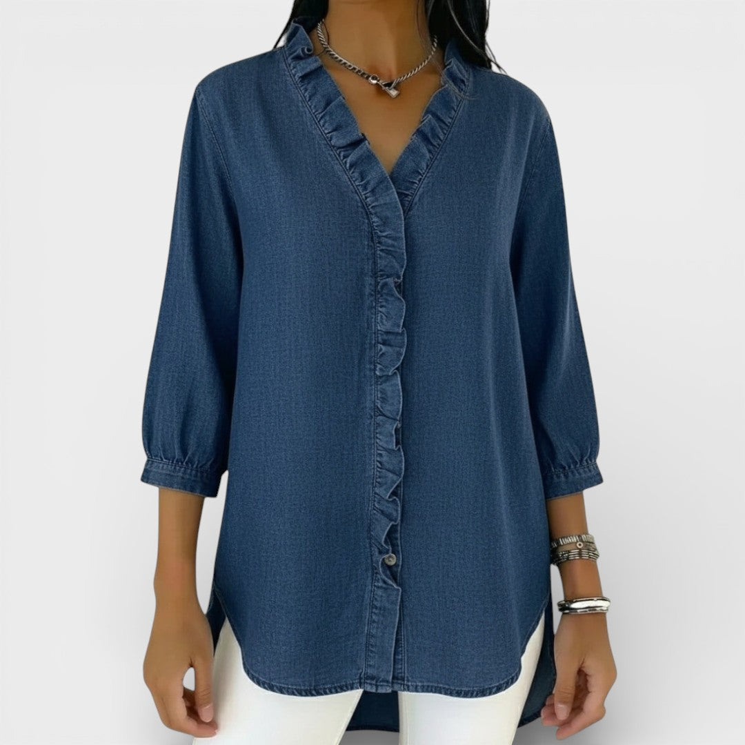 Elena™ | Blouse Élégante avec Volants