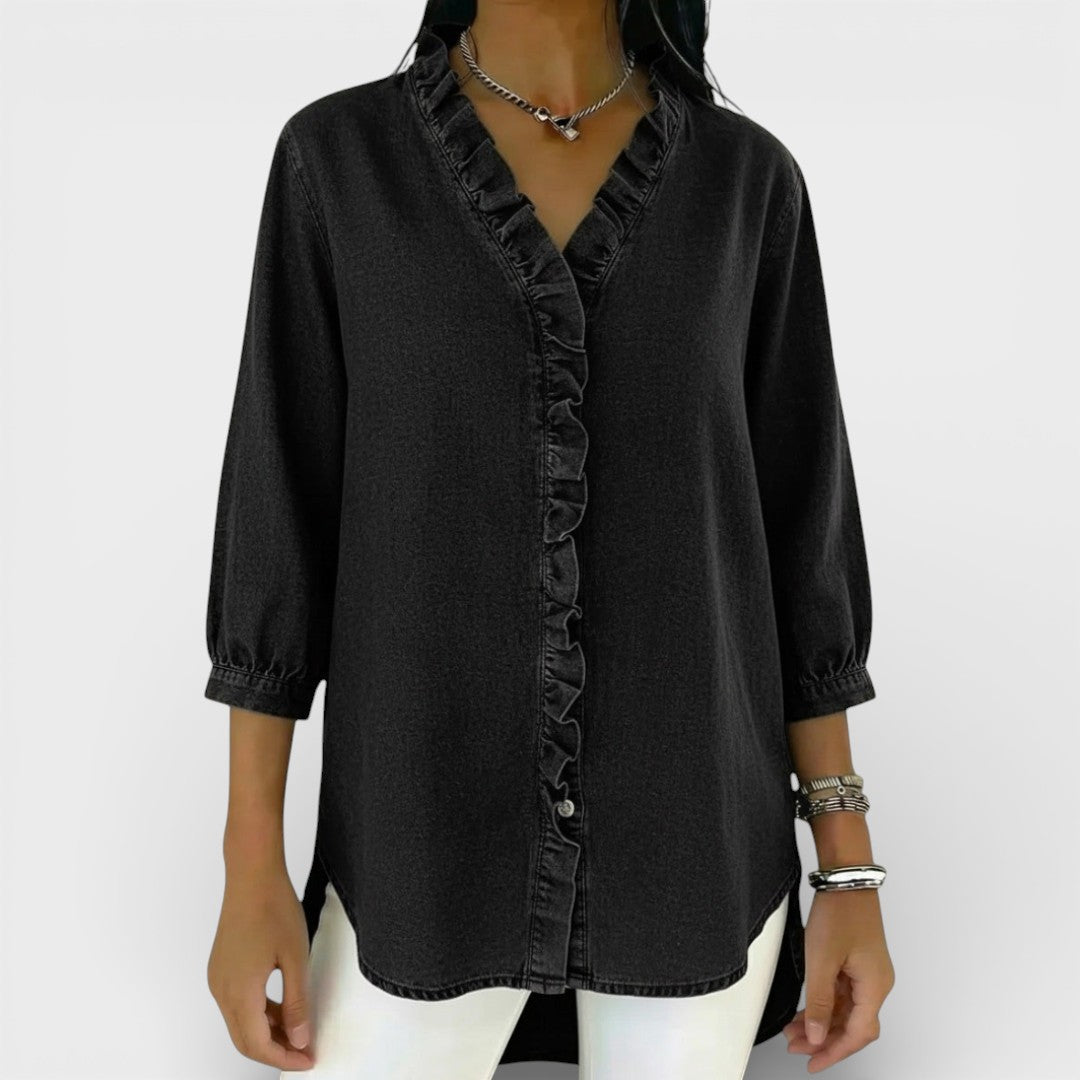 Elena™ | Blouse Élégante avec Volants