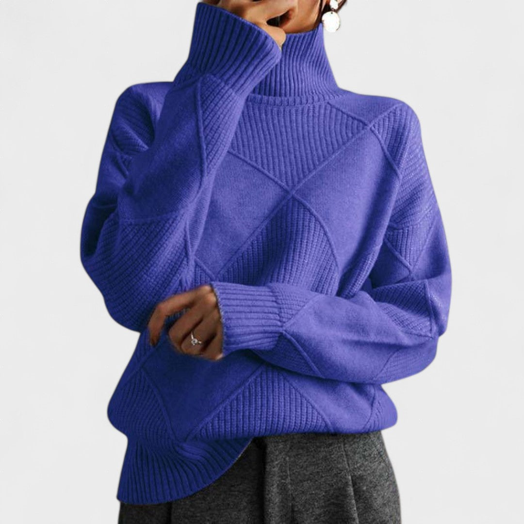 Elena™ | Pull Tricot Col Montant