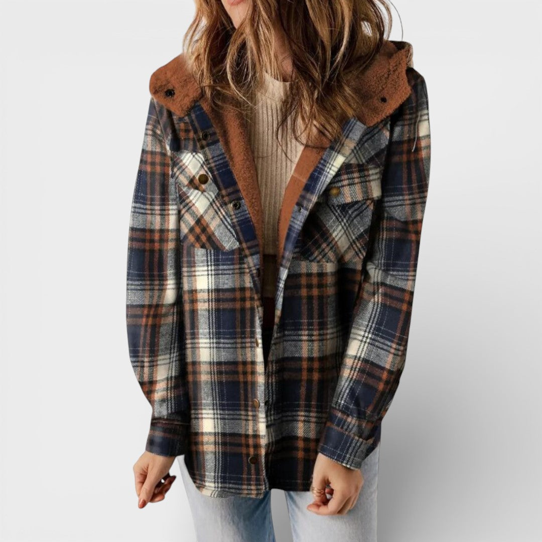 Claudia™ | Veste à Capuche à Carreaux