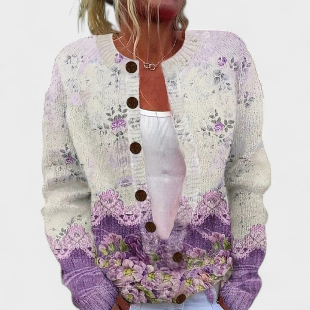 Clara™ | Cardigan élégant avec design floral