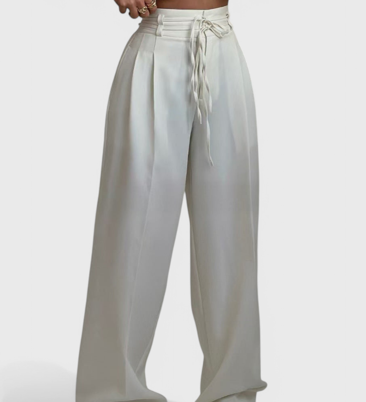 Pantalon Large Sophie avec Cordon de Serrage