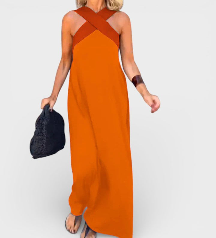 Cayetana™ | Robe longue avec un décolleté croisé