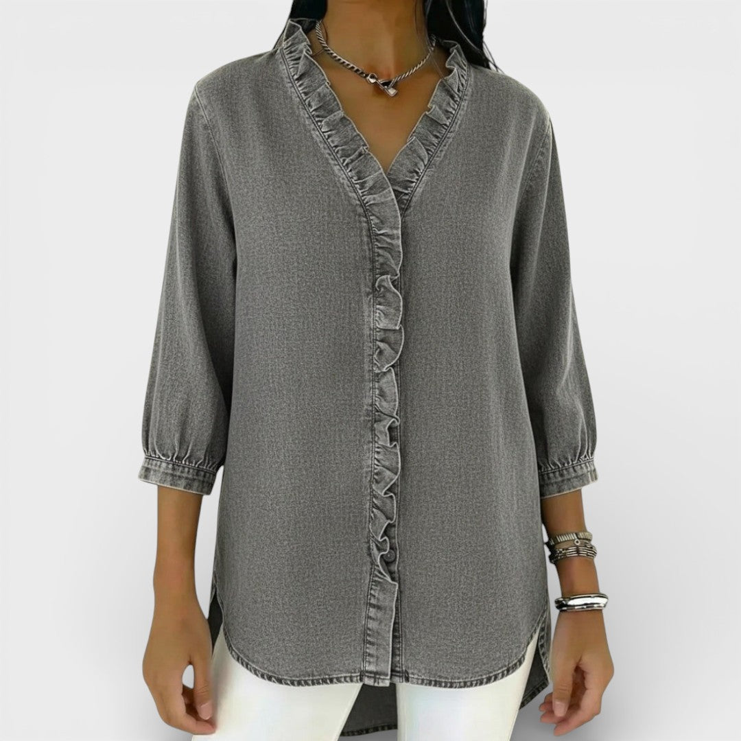 Elena™ | Blouse Élégante avec Volants