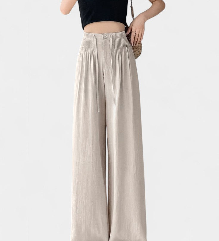Pantalon Ilyana à taille haute et jambes larges