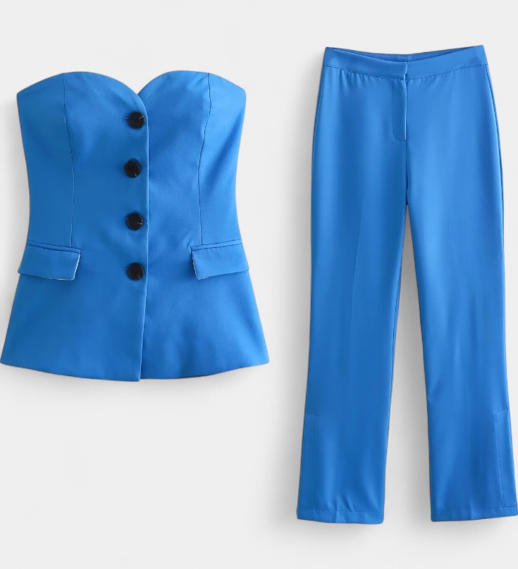 Ensemble Paesha Décontracté Sans Manches avec Pantalon Large